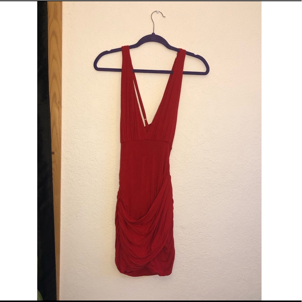 Xenia Breathless Mini Dress (Red) - Picture 3 of 8